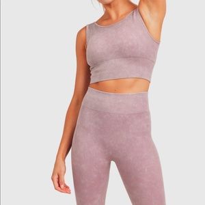 Mono b mauve Colette seamless bra & legging workout set